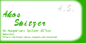 akos spitzer business card